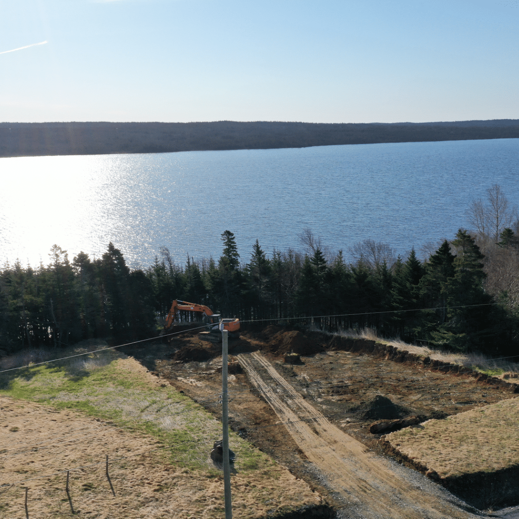 excavator working on a new plot