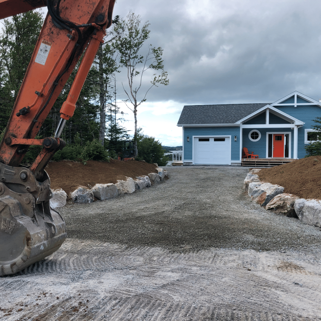 landscaping of a new lawn