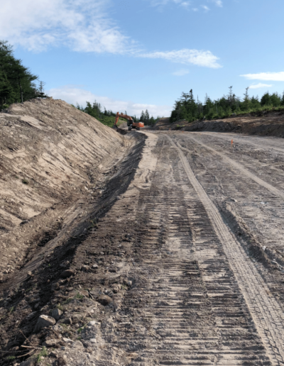 tracks on a new road being built