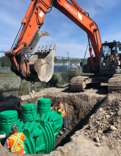 septic system being installed