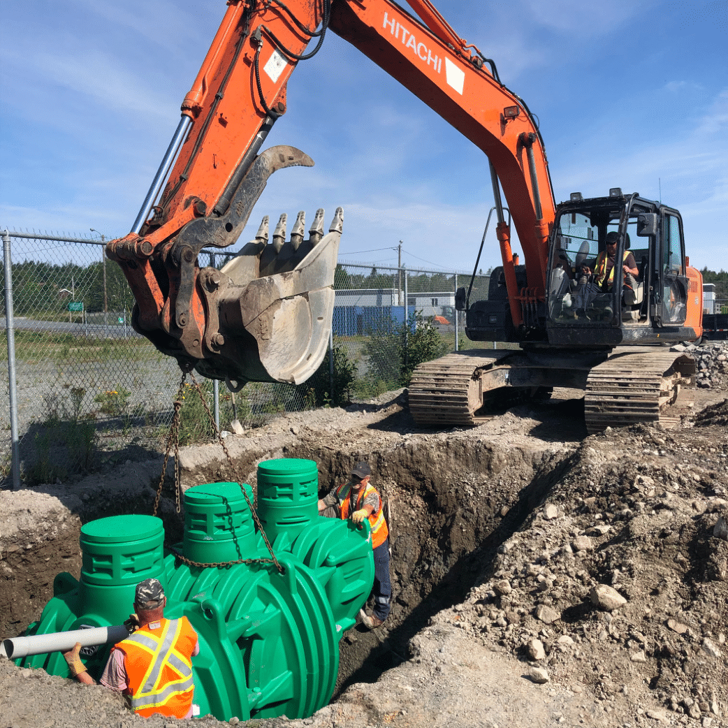 septic system being installed